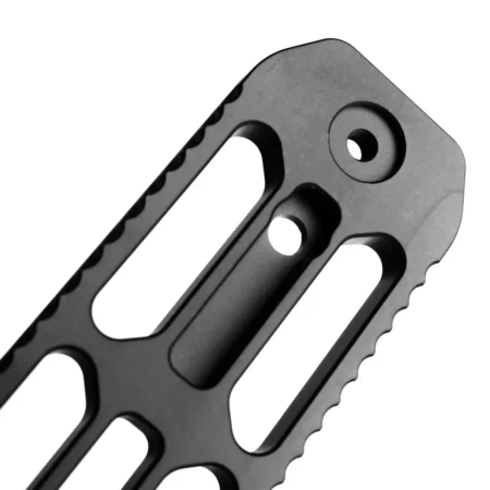 The back of the 6" ARCALOCK Dovetail Rail in black