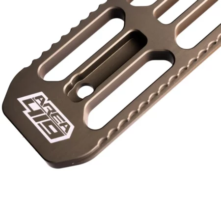 A close up of the edge of an FDE 6" ARCALOCK Rail