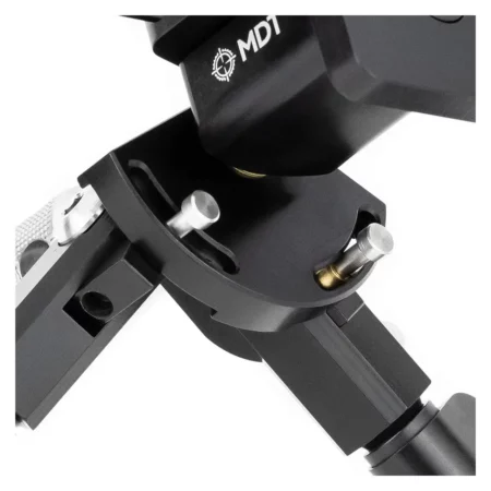 A view of the adjustment levers on the legs of an MDT Ckye Pod