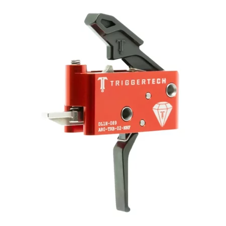 Close up rear quarter view of the diamond AR trigger with flat shoe