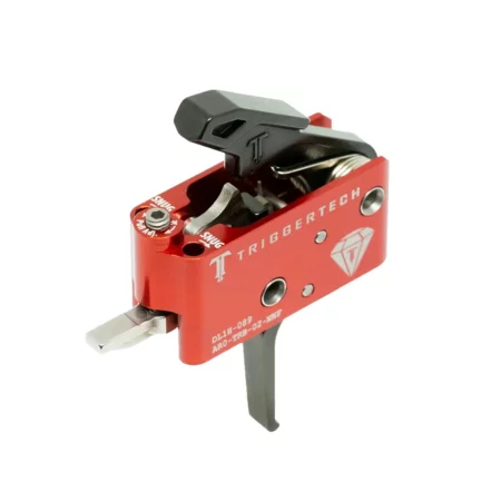 Top rear quarter view of a diamond AR trigger with flat shoe