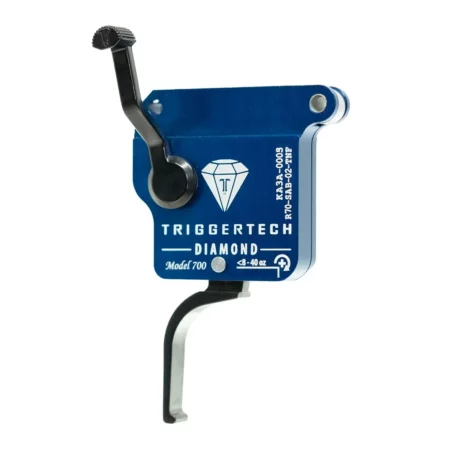 Front quarter view of a Triggertech Rough Diamond Flat trigger