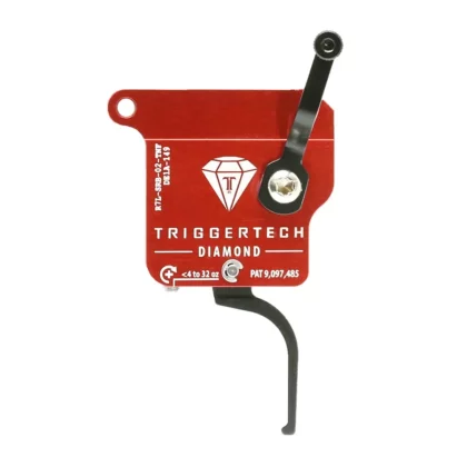 Profile view from the safety side of a left hand diamond trigger with flat shoe