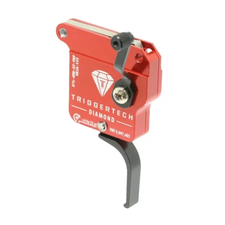 Rear quarter safety side view of a left hand diamond trigger with flat shoe