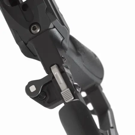 A close up of the folding mechanism on a Whiskey 3 Pro