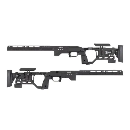 Multiple angles of the Whiskey 3 Pro with the buttstock extended