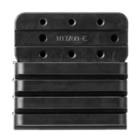 5 Interior forend weights stacked on top of each other with the 5th one on it's side.