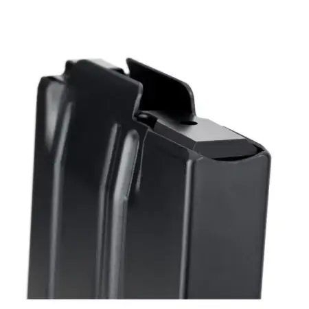 Close up of the feed lips on a metal AICS 6MM ARC metal magazine