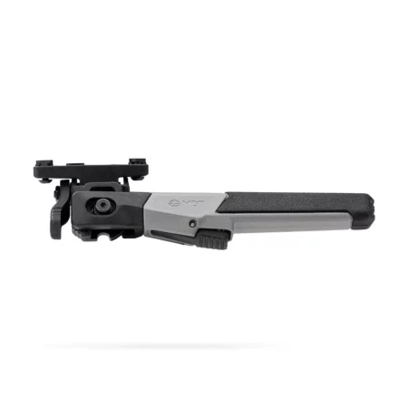 Profile view of a gray Oryx Bipod