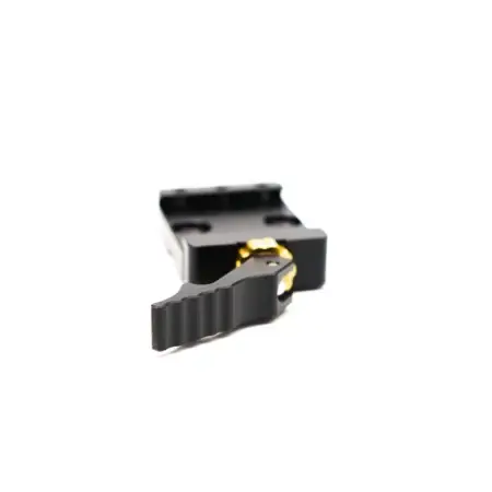 A side view of the lever side of a quick detach ARCALOCK clamp