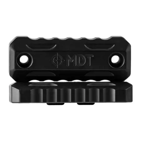 A pair of non QD M-LOK Exterior Forend Weights with one stacked on the other