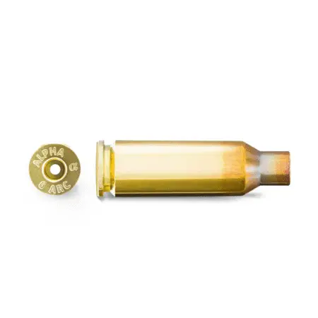6mm ARC Brass positioned horizontally with the head stamp visible