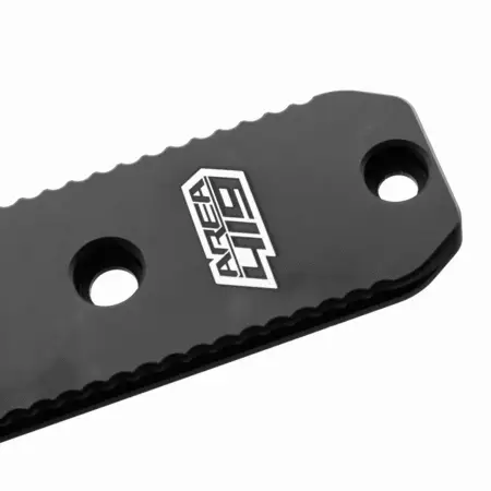 The logo on a 10" Universal Dovetail Rail