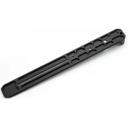 The back side of the 14" Universal Dovetail Rail