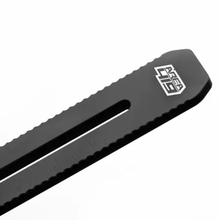 A close up of the logo on a Universal Rail