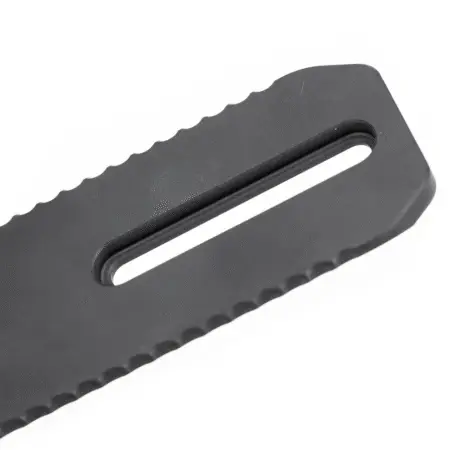 Close up view of the slot on a 4" dovetail rail