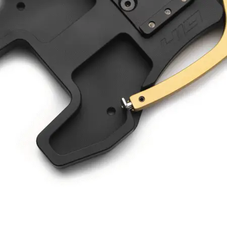 The latch in the locked position on the RailChanger X