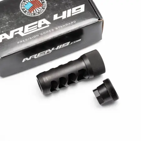 The contents and box of a black nitride Sidewinder brake