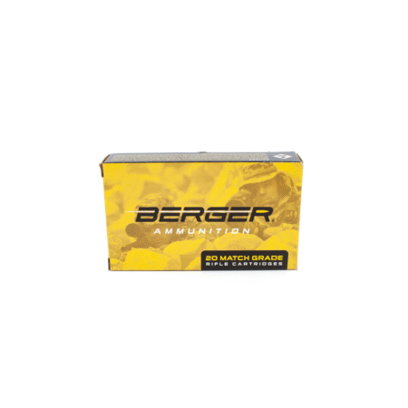 A box of Berger 77 OTM Ammo