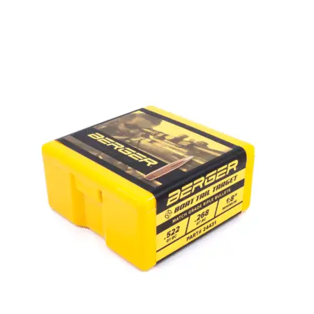 A box of 6mm 108 Boat Tail Bullets