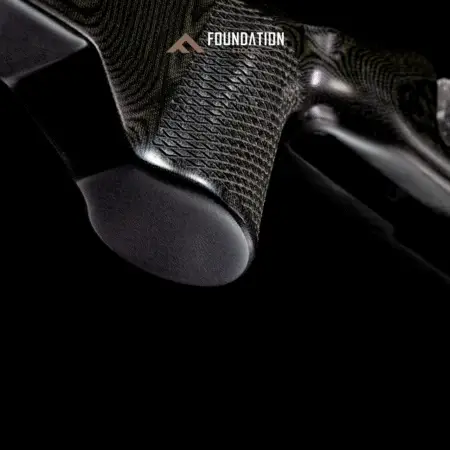 Underside view of the grip of a Samson stock