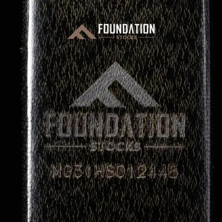 Close up of the logo of a Samson stock