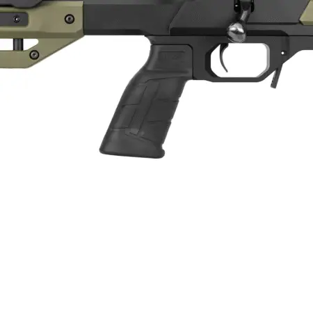 Close up of the grip of an Oryx chassis