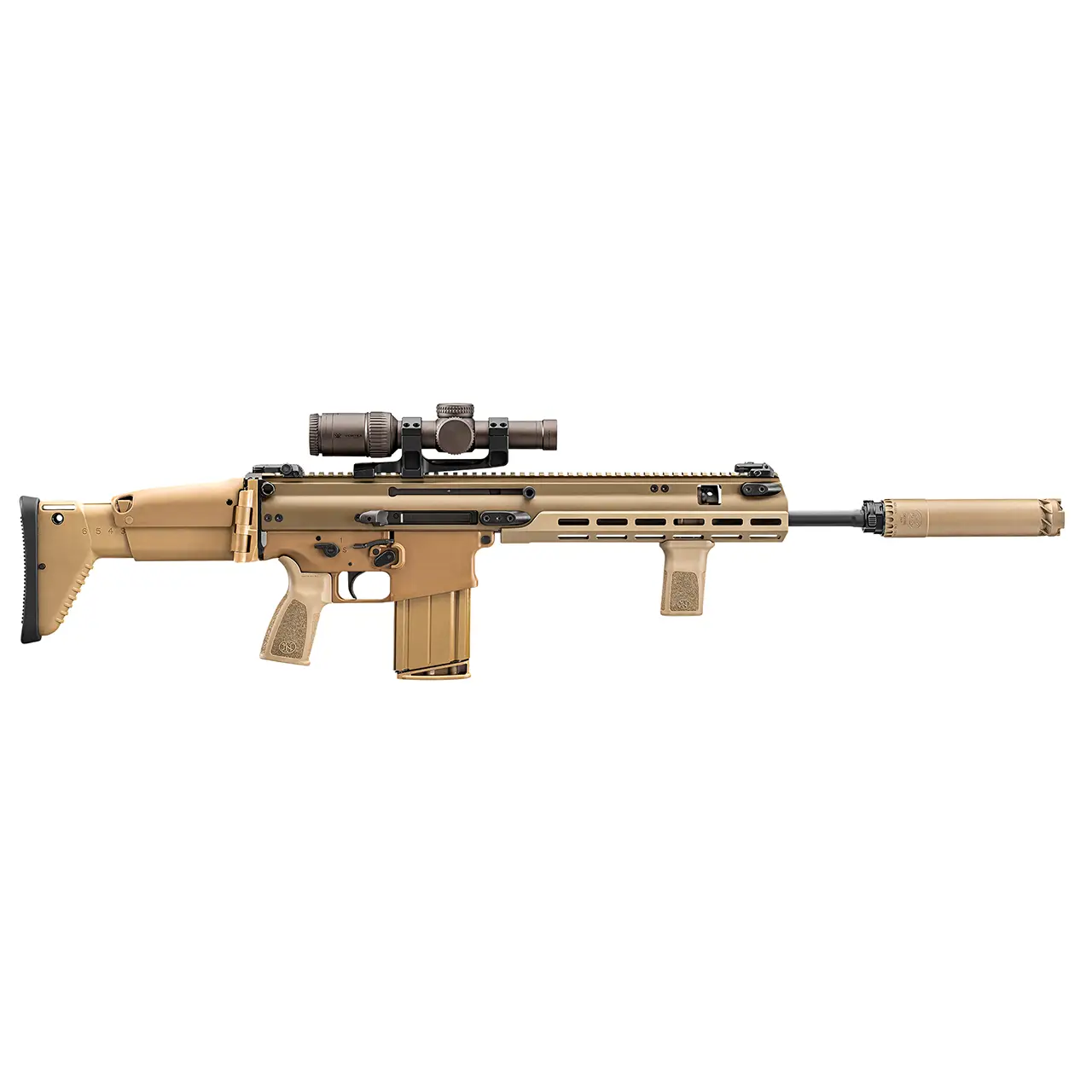 Scar 17 FDE Gen 2 with accessories attached.